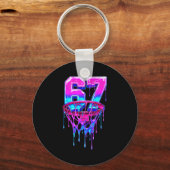 67 Basketbal Drip Six Seven Grappig Sleutelhanger (Voorkant)