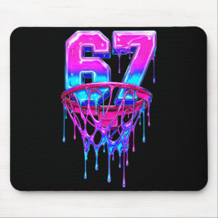 67 Basketbal Drip Zes Zeven Grappig Muismat