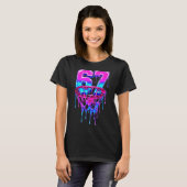 67 Basketbal Drip Zes Zeven Grappig T-shirt (Voorkant volledig)