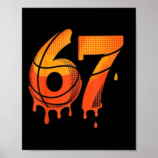67 Basketbal Ijs Drip Six Seven Poster (Voorkant)