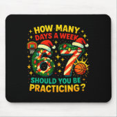 67 Basketbal Kerst Grappig Training Cadeau  Muismat (Voorkant)