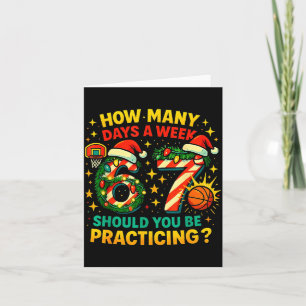 67 Basketbal Kerst Grappig Training Meme Cadeau  Kaart