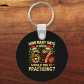 67 Basketbal Kerst Grappig Training Meme Cadeau _ Sleutelhanger (Voorkant)