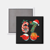 67 Basketbal Kerstman Zes Zeven Meme Kerst Srt M Magneet (Voorkant / Achterkant)