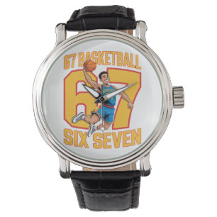 67 Basketbal Six Seven Meme Horloge