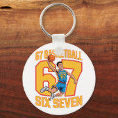 67 Basketbal Six Seven Meme Sleutelhanger (Voorkant)