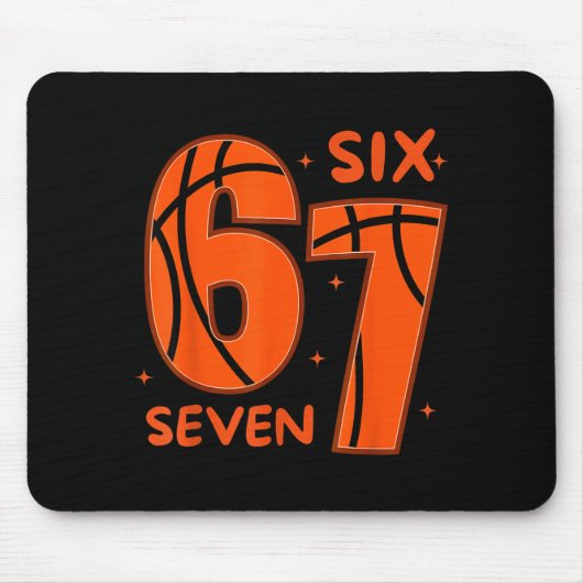 67 Basketbal Zes Zeven 6 7 Meme 6  Muismat (Voorkant)