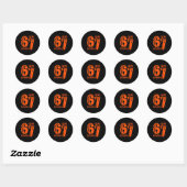 67 Basketbal Zes Zeven 6 7 Meme 6 Ronde Sticker (Vel)