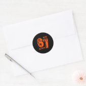 67 Basketbal Zes Zeven 6 7 Meme 6 Ronde Sticker (Envelop)