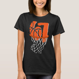 67 Basketbal Zes Zeven 6 7 Meme Grappig 67 Basketb T-shirt