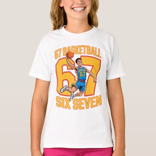 67 Basketbal Zes Zeven T-shirt (Voorkant)