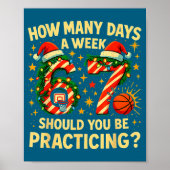 67 Basketball Christmas Funny Practice Meme Gift  Poster (Voorkant)