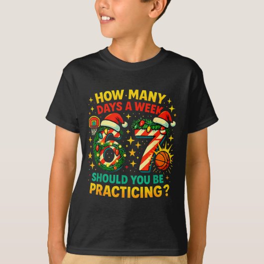 67 Basketball Christmas Funny Practice Meme Gift  T-shirt (Voorkant)