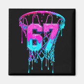 67 Basketball Drip Six Seven Funny  Magneet (Voorkant)