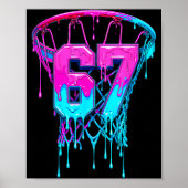 67 Basketball Drip Six Seven Funny  Poster (Voorkant)