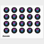 67 Basketball Drip Six Seven Funny  Ronde Sticker (Vel)