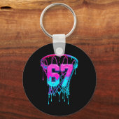 67 Basketball Drip Six Seven Funny Sleutelhanger (Voorkant)