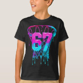 67 Basketball Drip Six Seven Funny  T-shirt (Voorkant)