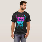67 Basketball Drip Six Seven Funny  T-shirt (Voorkant volledig)