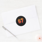 67 Basketball Gen Alpha Slang Kids Drip Six Seven Ronde Sticker (Envelop)