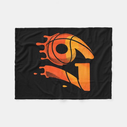 67 Basketball Ice Cream Drip Six Seven  Fleece Deken (Voorkant (Horizontaal))