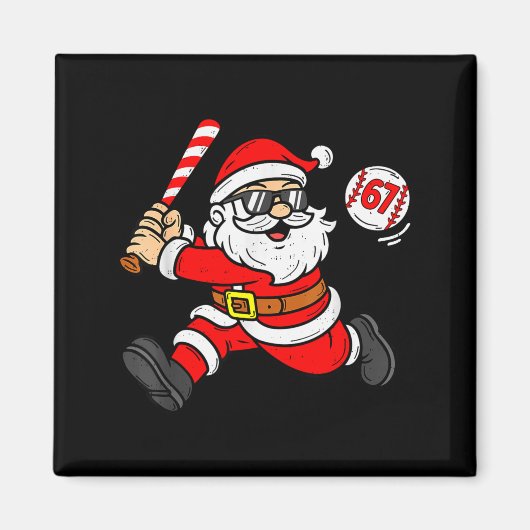 67 Basketball Santa Six Seven Meme Christmas Srt M Magneet (Voorkant)