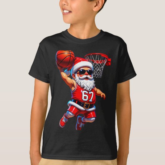 67 Basketball Santa Six Seven Meme Christmas Srt M T-shirt (Voorkant)