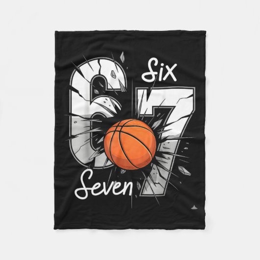 67 Basketball Six Seven 6 7 Meme 67  Fleece Deken (Voorkant)