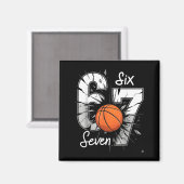 67 Basketball Six Seven 6 7 Meme 67  Magneet (Voorkant / Achterkant)