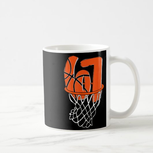 67 Basketball Six Seven 6 7 Meme Funny 67 Basketba Koffiemok (Rechts)