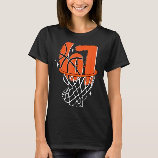 67 Basketball Six Seven 6 7 Meme Funny 67 Basketba T-shirt (Voorkant)