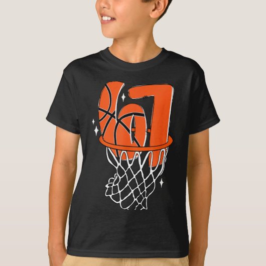 67 Basketball Six Seven 6 7 Meme Funny 67 Basketba T-shirt (Voorkant)