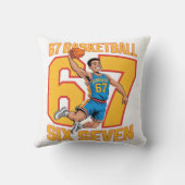 67 Basketball Six Seven Kussen (Achterkant)