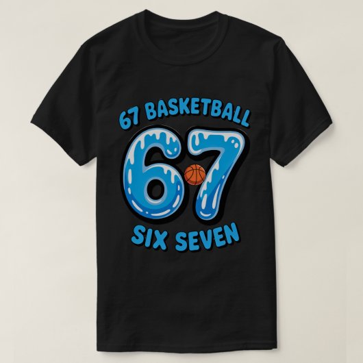 67 Basketball Six Seven Sports Meme Tee T-shirt (Design voorkant)