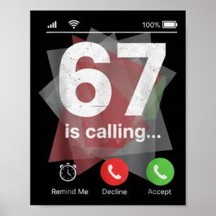 67 Belt Je Grappige Gen Z Slang Meme Telefoonscher Poster