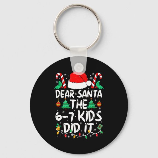 67 Beste Kerstman 6 7 Kinderen Deden Het Grappige Sleutelhanger (Voorkant)