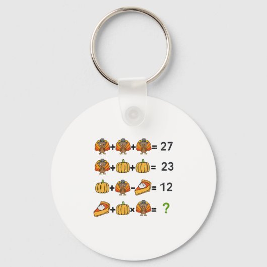 67 Bestelbewerking Wiskunde Docent Thanksgiving Tu Sleutelhanger (Voorkant)