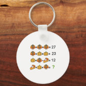 67 Bestelbewerking Wiskunde Docent Thanksgiving Tu Sleutelhanger (Voorkant)