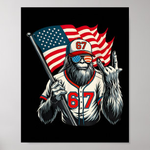 67 Bigfoot Meme Grappige Zes Zeven Gen Alpha Sla Poster