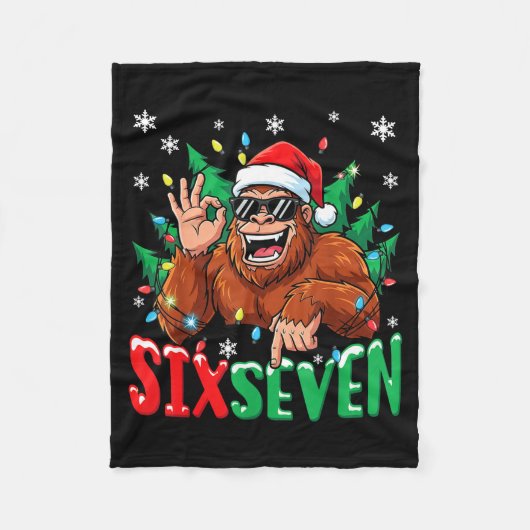67 Bigfoot Six Seven Hands Christmas Holiday Boys Fleece Deken (Voorkant)