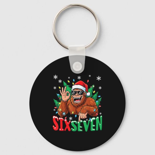 67 Bigfoot Six Seven Hands Christmas Holiday Boys  Sleutelhanger (Voorkant)