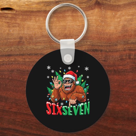 67 Bigfoot Six Seven Hands Christmas Holiday Boys  Sleutelhanger (Voorkant)