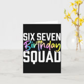 67 Birthday Squad Funny Six Seven Meme Kids Birthd Kaart (Gele Bloem)