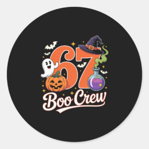 67 Boo Crew Grappige Halloween Geest Heks Pompoen Ronde Sticker
