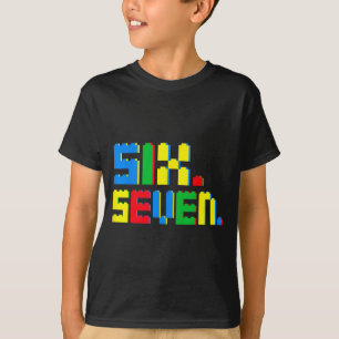 67 bouwstenen voor kinderen jongens zes zeven leuk t-shirt