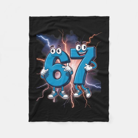 67 Brainrot Italiaans Meme Grappig 67 Kinderkostuu Fleece Deken (Voorkant)