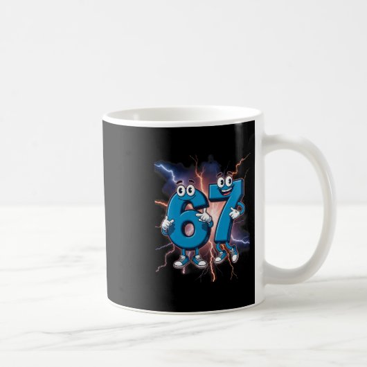 67 Brainrot Italiaans Meme Grappig 67 Kinderkostuu Koffiemok (Rechts)
