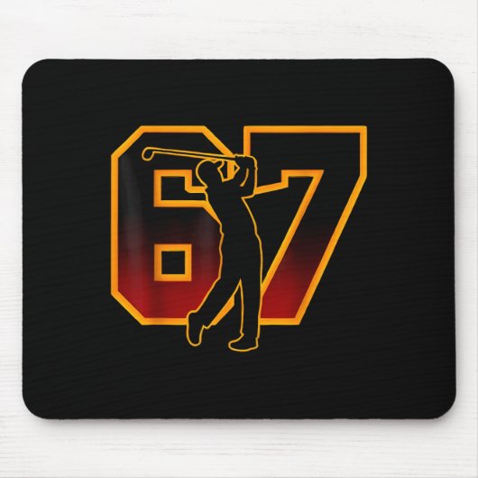 67 Brainrot Jeugd Golf Drip - Grappige Kinderen 67 Muismat (Voorkant)