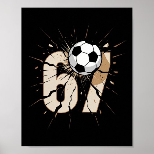 67 Brainrot Jeugd Voetbal Drip - Grappige Kinderen Poster (Voorkant)