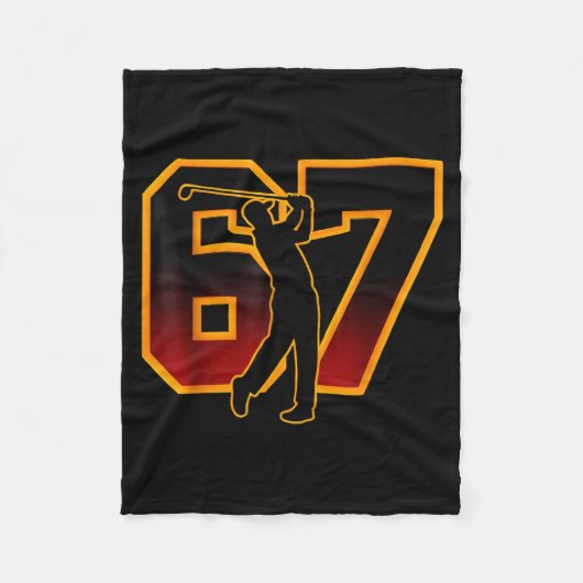 67 Brainrot Youth Golf Drip - Funny Kids 67  Fleece Deken (Voorkant)